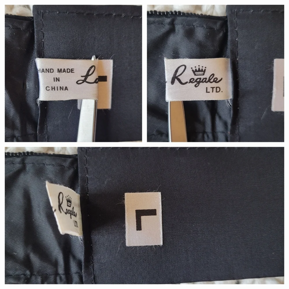 La Regale Vintage Black & Silver Beaded Belt With Velcro Fastener
